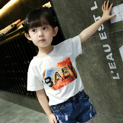 Παιδικό t-shirt για κορίτσια με έγχρωμη εκτύπωση