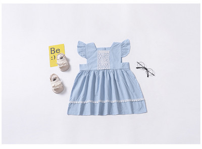 Μοντέρνο βερεφικό φόρεμα σε ροζ και μπλε χρώμα