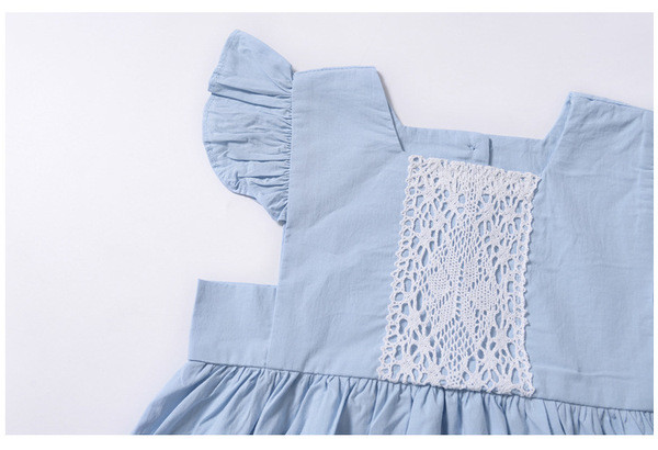 Μοντέρνο βερεφικό φόρεμα σε ροζ και μπλε χρώμα