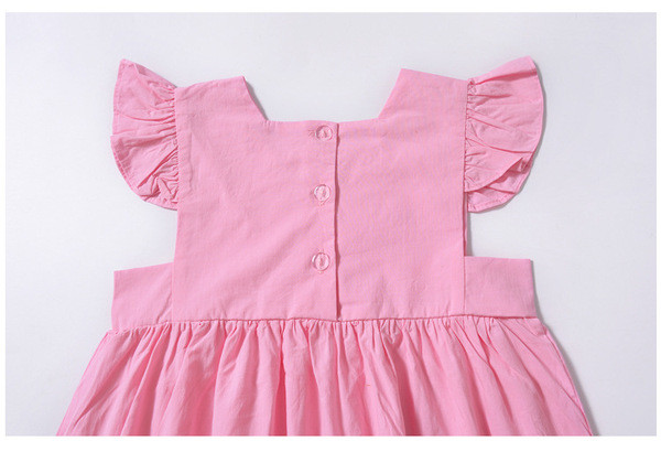 Μοντέρνο βερεφικό φόρεμα σε ροζ και μπλε χρώμα