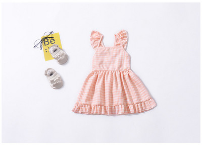 Καθημερινό βρεφικό φόρεμα ευρύ μοτίβο σε δύο χρώματα