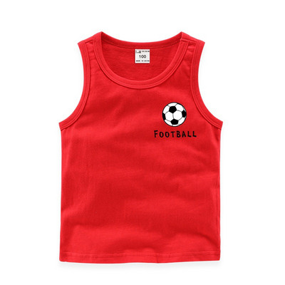 Παιδικό καθημερινό αμάνικο μπλουζάκι  με  εφαρμογές σε επτά χρώματα