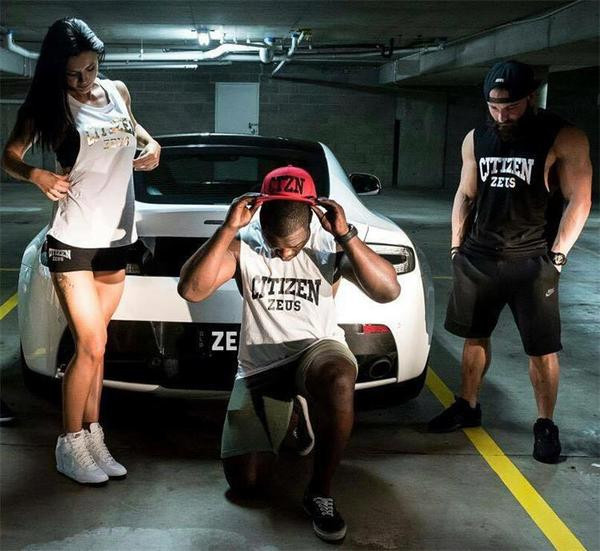 Αθλητικό casual ανδρικό αμάνικο μπλουζάκι με επιγραφή