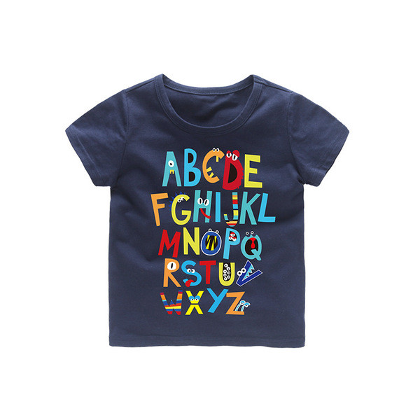 Παιδικό μπλουζάκι για αγόρια με επιγραφές σε τέσσερα χρώματα