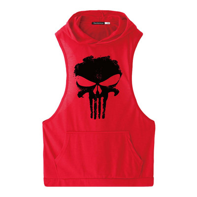 Спортен потник за мъже с качулка и джобове в различни цветове