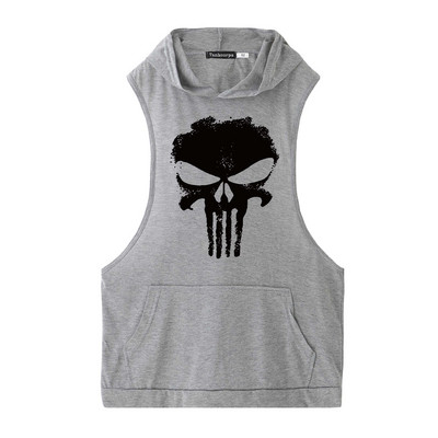 Спортен потник за мъже с качулка и джобове в различни цветове