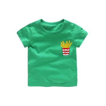 Παιδικό T-shirt για αγόρια με κοντό μανίκι και τετράχρωμες εφαρμογές