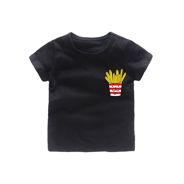 Gyerek póló fiúknak rövid ujjal és rátéttel - négy színben