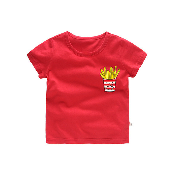 Gyerek póló fiúknak rövid ujjal és rátéttel - négy színben