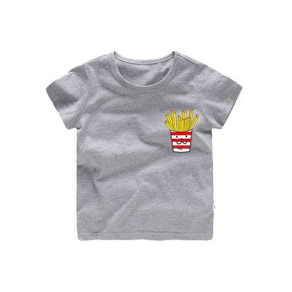 Gyerek póló fiúknak rövid ujjal és rátéttel - négy színben