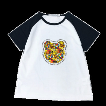 Детска ежедневна тениска с апликация в няколко цвята