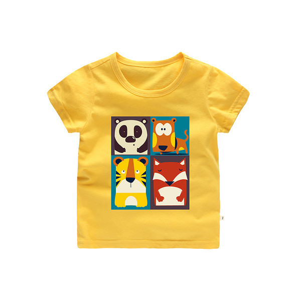 Μπλουζάκι μόδας μικρού μεγέθους με τετράχρωμες εφαρμογές