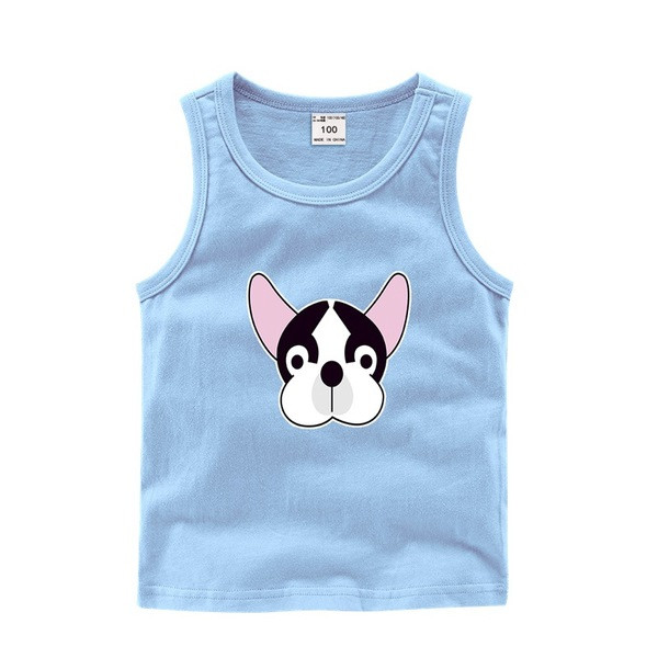 Παιδικό καθημερινό αμάνικο μπλουζάκι για αγόρια και κορίτσια σε διάφορα χρώματα