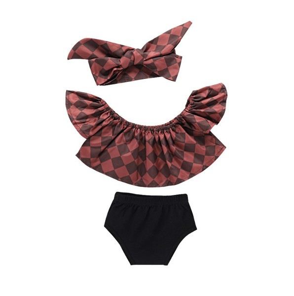 Stílusos gyerek fürdőruha lányoknak három részből áll