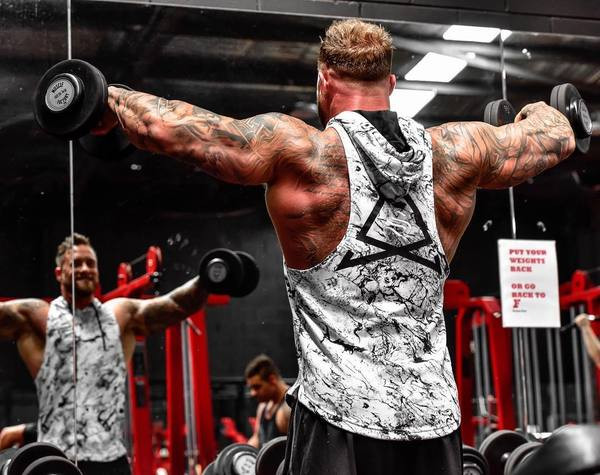 Ανδρικό αμάνικο μπλουζάκι  με κουκούλα σε δύο χρώματα