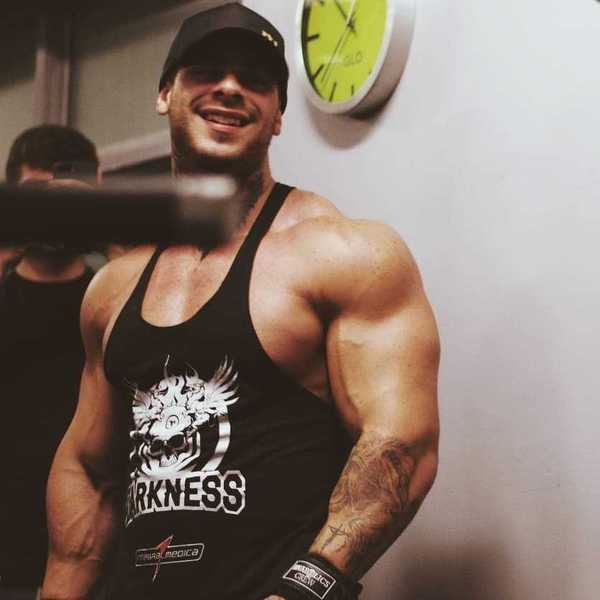 Napi férfi felső fekete rátéttel