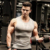 Καθαρισμένό αθλητικό ανδρικό αμάνικο φανελάκι σε δύο χρώματα