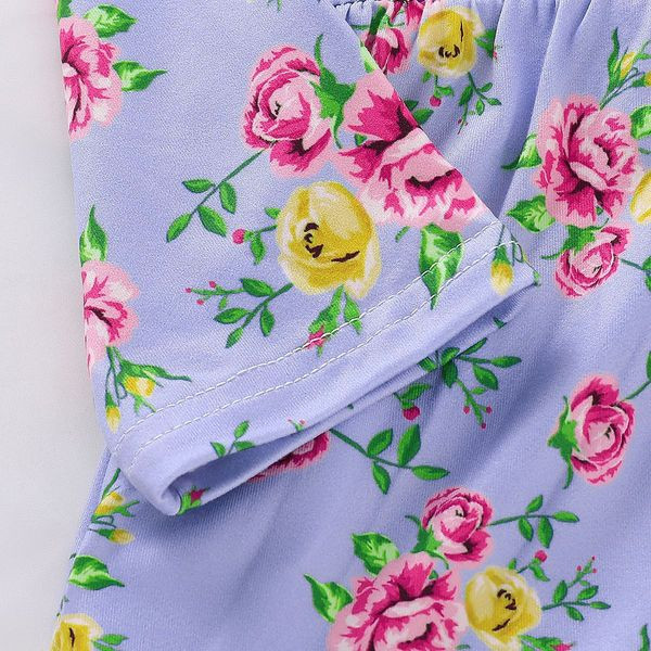 Babaruha hosszú ujjal és virágmotívumokkal, két színben