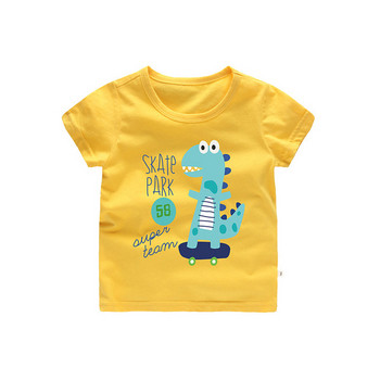 Παιδικό μπλουζάκι για αγόρια με κοντό μανίκι και εφαρμογή σε τρία χρώματα