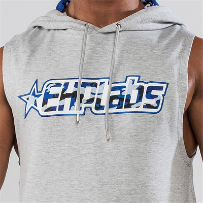 Casual αντρικό αμάνικο μπλουζάκι με κουκούλα και πλαϊνά φερμουάρ σε τρία χρώματα