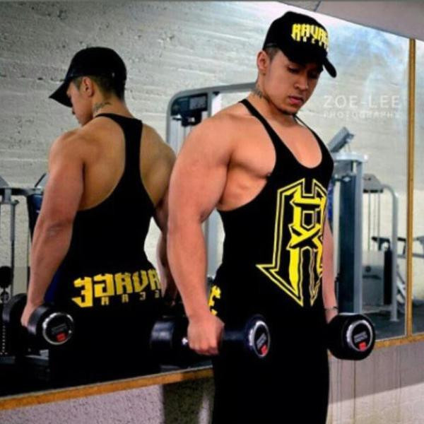 Casual ανδρικά αμάνικα μπλουζάκια σε τρία χρώματα με εφαρμογές