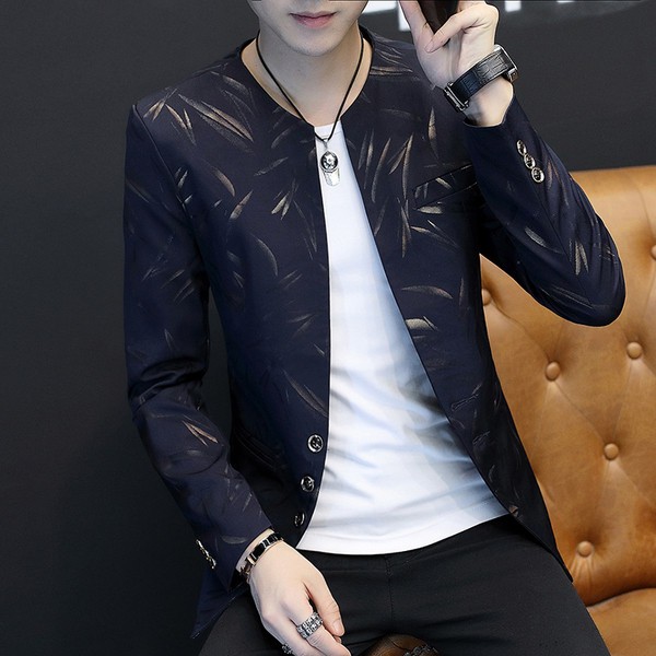 Модерно мъжко сако в три цвята с декоративен джоб