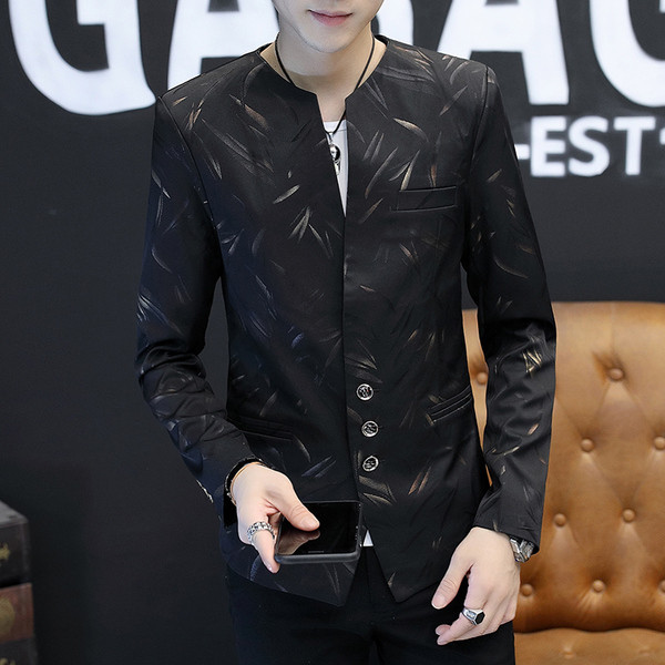 Модерно мъжко сако в три цвята с декоративен джоб