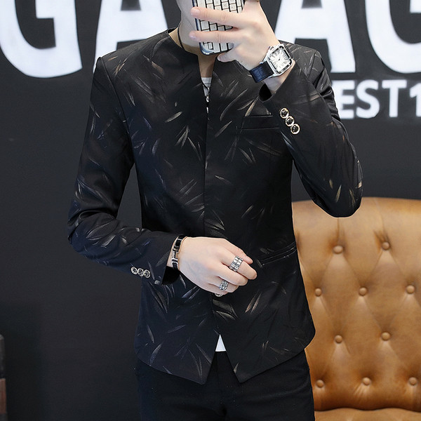 Модерно мъжко сако в три цвята с декоративен джоб