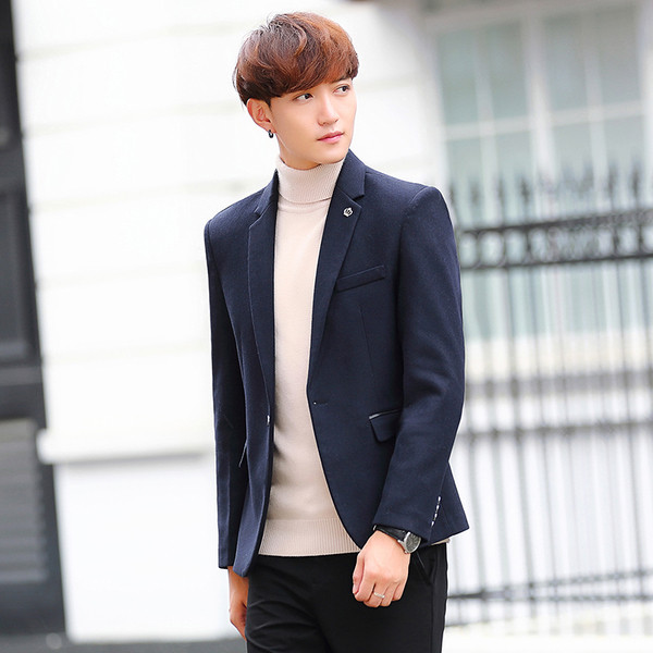 Стилно мъжко сако в три цвята с джобове