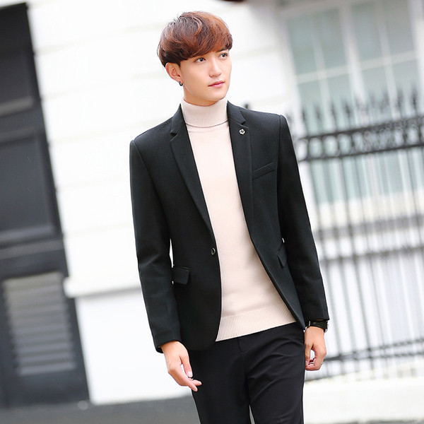 Стилно мъжко сако в три цвята с джобове