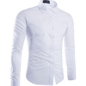 Класическа мъжка риза с дълъг ръкав в различни цветове