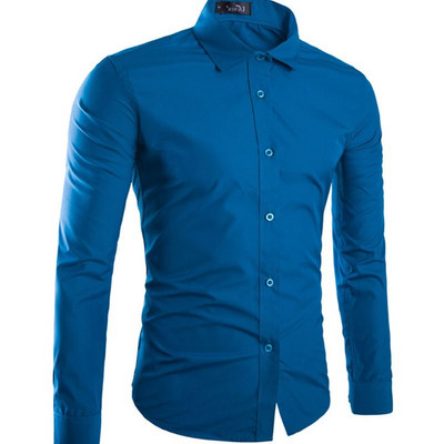 Cămașă clasică pentru bărbați, cu mâneci lungi, în diferite culori
