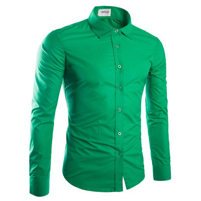 Класическа мъжка риза с дълъг ръкав в различни цветове