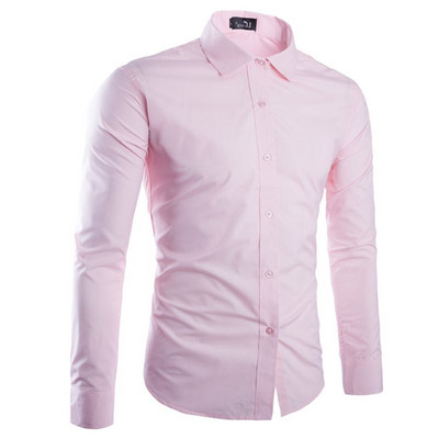 Cămașă clasică pentru bărbați, cu mâneci lungi, în diferite culori