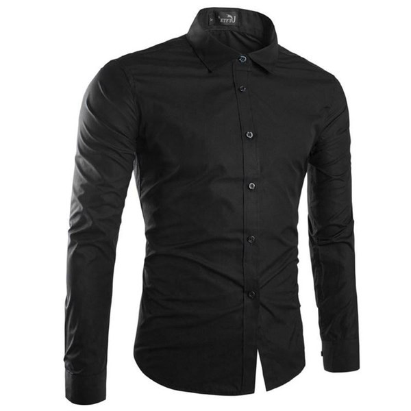 Класическа мъжка риза с дълъг ръкав в различни цветове