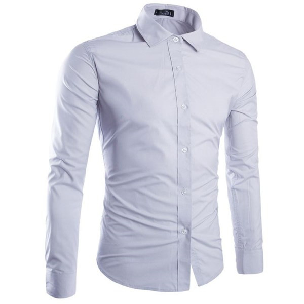 Класическа мъжка риза с дълъг ръкав в различни цветове