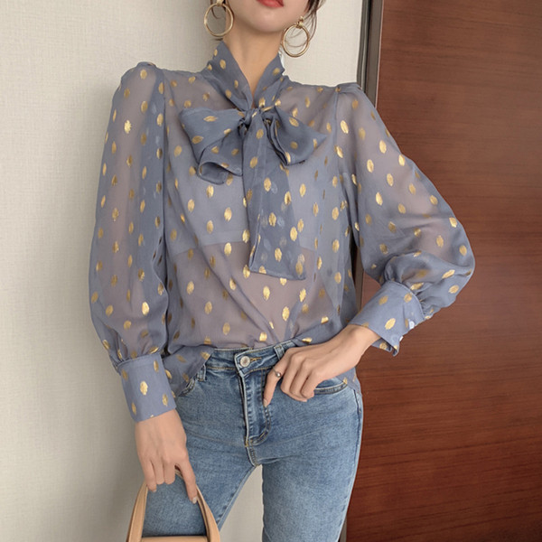 Актуална дамска риза в бял ,син и черен цвят 