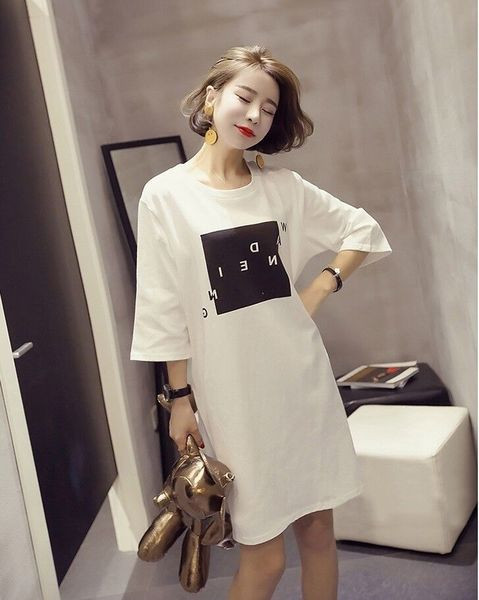 Спортно-ежедневна туника за бременни жени с щампа в два цвята