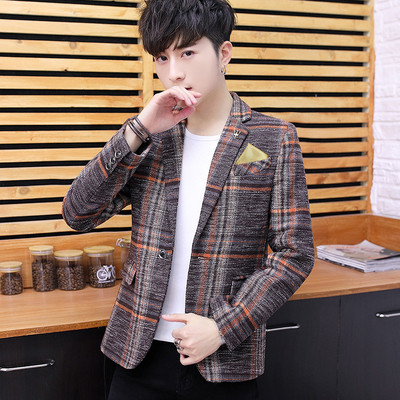 Модерно мъжко карирано сако в два цвята