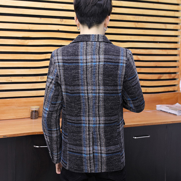 Модерно мъжко карирано сако в два цвята