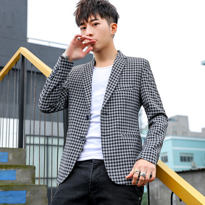 Jachetă modernă pentru bărbați în carouri în patru culori