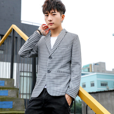 Jachetă modernă pentru bărbați în carouri în patru culori