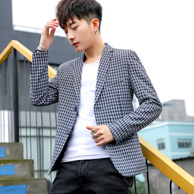 Jachetă modernă pentru bărbați în carouri în patru culori