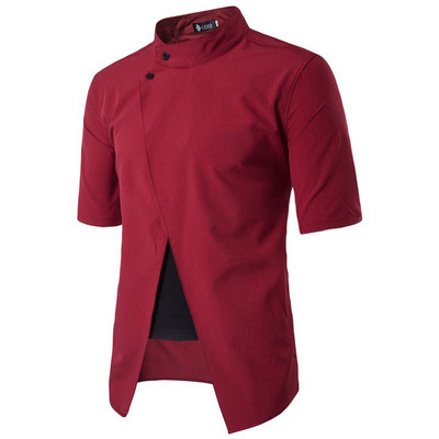 Пролетна мъжка риза с къс ръкав в няколко цвята