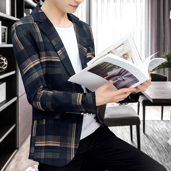 Небрежно мъжко карирано сако в два цвята