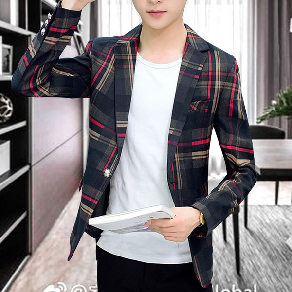 Небрежно мъжко карирано сако в два цвята
