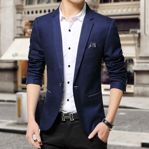 Мъжко елегантно сако в три цвята с джобове