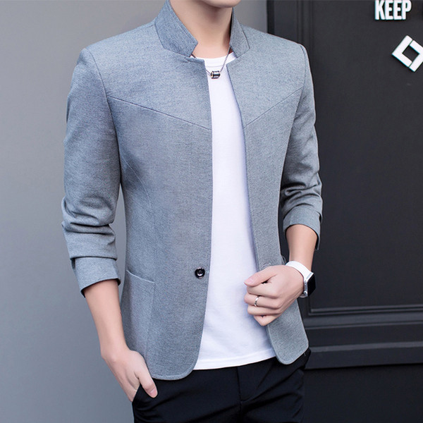Изчистено мъжко сако в четири цвята с джобове