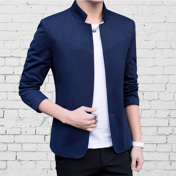 Изчистено мъжко сако в четири цвята с джобове