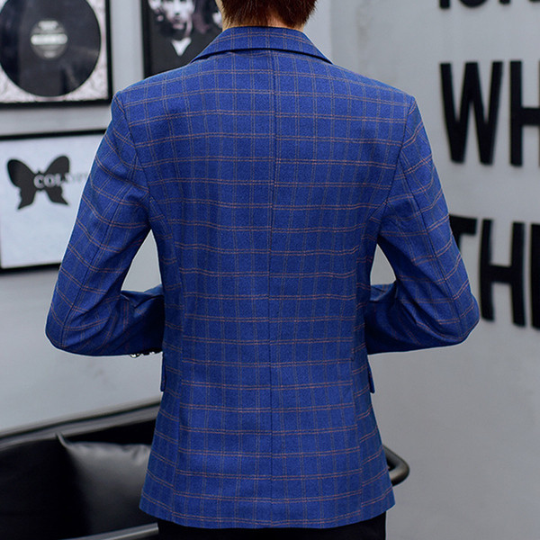 Мъжко стилно сако в три цвята с джобове и копчета